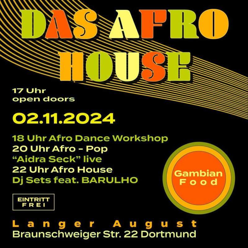 Das AFRO HOUSE - Flyer